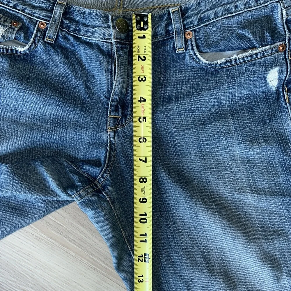 J Crew Vintage Matchstick Straight Leg Blue Jeans 31S Distressed Women’s Denim